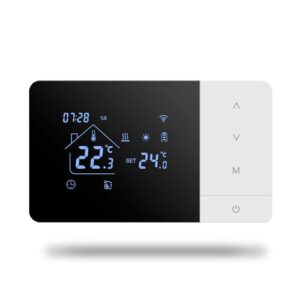 Beok Thermostat für Gasheizkessel,Kabelloses Heizungsthermostat, fernsteuerbar über WiFi mit Unterstützung für Sprachsteuerung (Alexa), Kann für jeden Tag individuell programmiert Werden, Aufputz