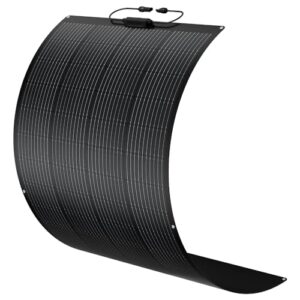 BougeRV Arch 200W Solarpanel Flexibel Fiberglas 270° ETFE 10BB Hocheffizient 200 Watt Flexible Solarmodule Monokristalline Solarplatten IP68 Wohnmobil Camping Boot Yacht Garten Balkon 12V Batterien