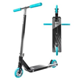 CORE CD1 Stuntscooter - Pro & Kinder Scooter, Altersgruppe 8-12, Freestyle, Skatepark Perfekt für Anfänger Jungen & Mädchen (CD1 - Chrom/Teal)