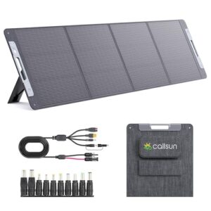 Callsun 220W 19.8V Tragbares Solarpanel,N-Type 16BB Faltbar Monokristalline Solarmodule für Tragbare Powerstation,Photovoltaik Modul Solaranlage für Outdoor Garten Balkon Wohnwagen Camping