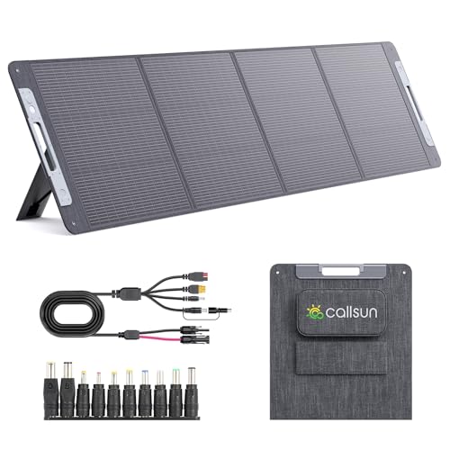 Callsun 220W 19.8V Tragbares Solarpanel,N-Type 16BB Faltbar Monokristalline Solarmodule für Tragbare Powerstation,Photovoltaik Modul Solaranlage für Outdoor Garten Balkon Wohnwagen Camping