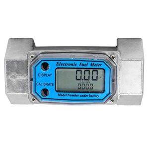 EMUKOEP Elektronischer Messgerät, Digitaler Turbinenflussmeter Digitaler Meter -Kraftstoffflussmessgerät 15120L 1,5 Zoll NPT Blue Messgerät