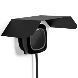 etterr | Metall-Dach für Elektroauto-Ladegerät | Regenabweiser/Vordach mit Ladepunkt für EV-Außenbereich | Regenschutzdach für Wallbox (Dach, Schwarz)