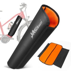 JASCOPRO E-Bike Akku Schutzhülle, Fahrrad Akku Abdeckung für 28-43cm Rahmenumfang, Ebike Akkuschutz Thermoschutzhülle Schutz vor Kälte und Schmutz, Flaschenhalter Kompatible, Abnehmbar & Waschbar