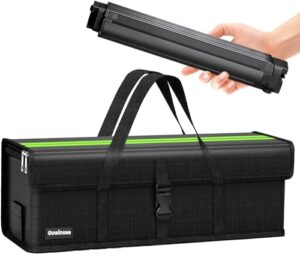 Ebike Akku Tasche, Upgrade 8 Schichten Brandschutz Feuerfest Akku Tasche bis 2300°C, Wasserdicht Explosionssicher, Lipo Safe Bag für Lagerung Transport Aufladung, Ebike akku schutzhülle Großraum（L）