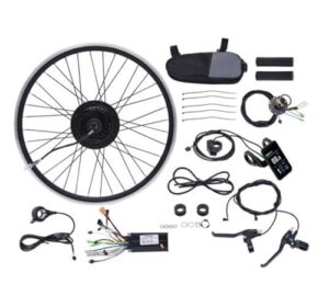 Taozhiyy E-Bike Conversion Kit 24 Zoll, Elektrofahrräder Umbausatz Hinterrad 36V 500W, Elektrofahrrad Umbausatz Kit mit Dual Mode Controller(für V-Brake Scheibenbremse & 36V 13Ah Akku)