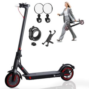 Elektroroller für Erwachsene aus Aluminiumlegierung mit dualem Bremssystem, 350W Motor mit Zulassung, Höchstgeschwindigkeit 20 km/h，25-30 km Reichweite, 8,5 Zoll Faltbarer Pendler-E-Scooter