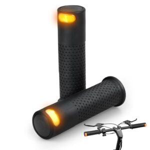 E Scooter Blinker mit Griff,Scooter Lenkerleuchten Berührungswarnleuchten Blinkerleuchten,Kompatibel Xiaomi M365/Pro2/1S Ninebot ES1 ES2 ES4 Weicher Lenkergriff Zubehör