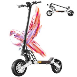 E Scooter mit Straßenzulassungs, Reichweite bis zu 60-65 km, Maximale Belastung 150KG Offroad-Reifen 10 Zoll Faltbarer tragbarer Elektroroller-TODIMART G2 ABE