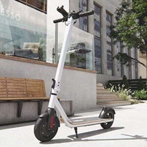 E-Scooter mit Straßenzulassung Elektro Scooter ABE Aluminium Elektroroller Faltbar Roller EScooter eKFV Zulassung Führerscheinfrei (Weiss)