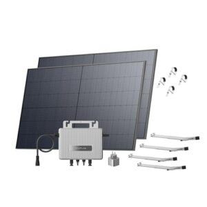 ECOFLOW STREAM Balkonkraftwerk mit Halterung (Balkon) 0% VAT, 800 W Mikrowechselrichter, 2 × 520 W PV Solarpanels, WLAN & App-Steuerung für Balkon