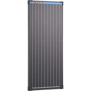 ECTIVE Solarpanel MSP 50 Black - 50W, 2,67A, 36 Zellen, für 12V 24V Batterieladeregler - Monokristallines Solarmodul, Camping Garten Solaranlage für Powerstation, Solargenerator, Solarladegerät