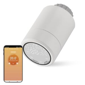 EMOS GoSmart Heizkörperthermostat mit App, programmierbarer ZigBee Smart Home Thermostat, einstellbare Hysterese, kompatibel mit Tuya, Smart Life, Alexa, Google Assistant