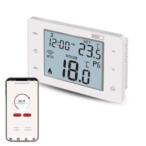 EMOS GoSmart - Smart Home Raumthermostat mit App - WiFi - IP Thermostat für Heiz- und Kühlungssysteme - energiesparend - Tuya, Google Assistant und Alexa kompatibel - weiß