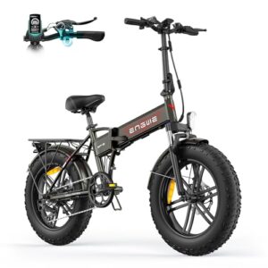 ENGWE E Bike Klapprad, 48V 13Ah Removable Akku bis 120km，20×4.0 Zoll Fette Reifen, 7-Speed E-Bike für Jedes Terrain (Braun)