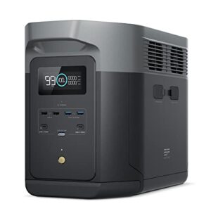 EF ECOFLOW DELTA 2 Max tragbare Powerstation 2048Wh, LFP Akku 3000 Zyklen, 80% Ladung <1 Std, Solargenerator für Zuhause, Camping, Kleine Verpackungsmängel, Produkt unbenutzt(Generalüberholt)