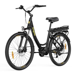 Eleglide C2 26 Zoll City E-Bike mit 70N.M Mittelmotor und 36V 13Ah Akku Pedelec Cityräder Elektrofahrrad, Max Geschwindigkeit 25km/h Max Reichweite 120km, Erwachsene Herren Damen Ebike