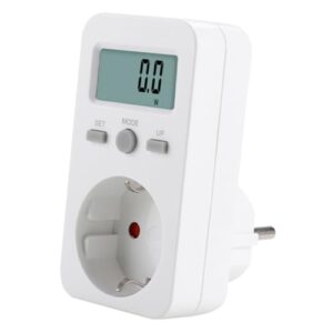 Toddmomy Elektronischer Energiezähler mit Leistungsanalysator Stromverbrauchsmonitor und Spannungssteckdose für Eu-stecker Misst Kwh Wattzahl und Betriebszeit