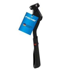 FISCHER Fahrradständer, 24-29 Zoll, höhenverstellbar, für alle gängigen Fahrräder geeignet, bis 35 kg Traglast, rutschfest, Seitenständer für Mountainbike, E-Bike, Trekking, Rennrad