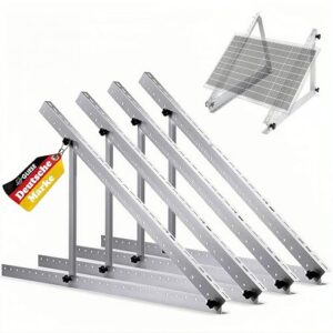 GLIESE® Solarmodul Halterung 114 cm 2 Sets | Balkonkraftwerk Solarpanel Halterung aus Aluminium | Solarmodul Montageset Verstellbarer Winkel von 0°-90° | Für Flachdach, Garten & Wand | 0% MwSt.