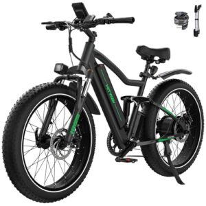 HITWAY E Bike Elektrofahrrad für Erwachsene 26 Zoll 4.0 Fat Tire Ebikes, 48V 15Ah Mountain E-MTB Fahrrad,Pedelec,7 Gang,bis 70-150km