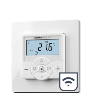 HOMEPILOT Thermostat Premium smart, Wandthermostat mit Funk z. B. für Fußbodenheizung, Unterputz 230V, Smart Home Heizungssteuerung (App, Alexa, Siri & Google Assistant) via Gateway möglich