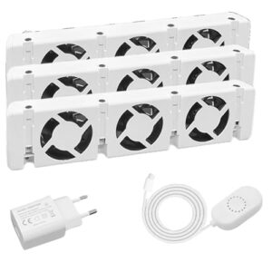 AVOID Heizkörper Ventilator Set Von 3 - Geliefert Mit Thermostat Heizung - Smart Air Technologie - Radiator Ventilator Lösung für Nachhaltigkeit in Ihrem Zuhause