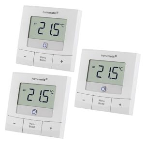 Homematic IP Smart Home 3er-Set Wandthermostat (großes Display mit Tasten (3er-Set))