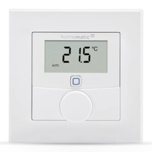 Homematic IP Smart Home Wandthermostat mit Luftfeuchtigkeitssensor, digitales Thermostat Heizkörper/Fußbodenheizung mit App, Temperaturmessung, Energie sparen, 156669A0