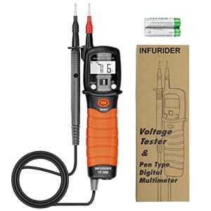 INFURIDER Stift Handmultimeter YF-38B Digitaler Spannungsprüfer Voltmeter,Multi Tester DC/AC Spannung, Widerstand,Diodentest und Durchgangssummer
