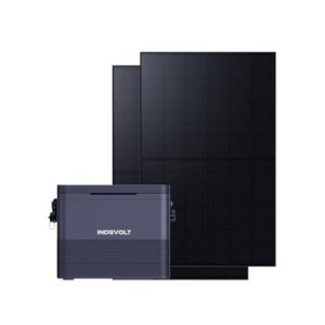 Indevolt BK1600 Balkonkraftwerk mit Speicher 1,6 kWh und 890W Solarpanels, Tragbare Powerstation, 2 MPPT 1200W, Bidirektionales Laden, Bifaziale Solarmodule (445W, 2er-Pack)