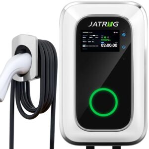 JATRHG S1 Ladestation für Elektrofahrzeug, 7 kW, 6 m, 32 A, einphasig – Ladestation Typ 2 IEC 62196-2 – Schnellladegerät EV Wallbox