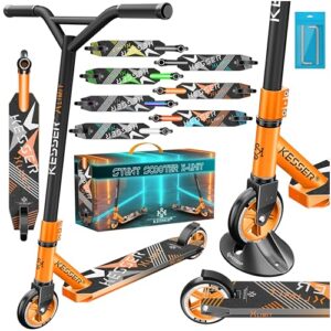 KESSER® Stunt Scooter X-Limit - 360° Lenkung Robuster Funscooter Stuntscooter mit ABEC 9 Kugellagern, 100 mm PU Räder, Kickscooter Tretroller Cityroller Trick Roller für Kinder Erwachsene, Orange
