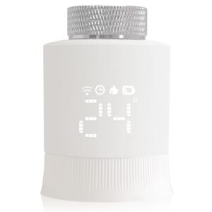 KETOTEK Smartes Heizkörperthermostat WLAN, Zigbee Thermostat Heizung Smart mit Tuya APP, Alexa & Google Assistant Steuerung, Zusatzprodukt, Hub erforderlich