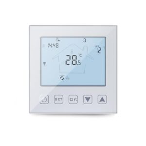 KETOTEK Smart Thermostat Fussbodenheizung Wasser 3A 230V WLAN Kompatibel mit Alexa, Raumthermostat Fußbodenheizung WiFi Programmierbar Unterputz Weiß mit Tuya/Smart Life APP