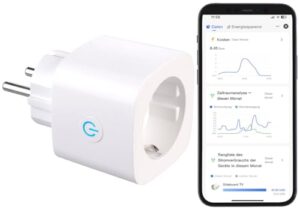 Luminea Home Control Energiekostenmesser: 2in1-WLAN-Steckdose mit bidirektionaler Strom-Messung, 16 A, App (WLAN Steckdosen TUYA, Steckdosen Smart Life, Balkonkraftwerk)