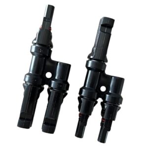 Kleines Kraftwerk MC4 Y Stecker 2 Stück für Solarkabel zur Parallelschaltung von Solarmodulen | Easy Klick Verschluss | Verteiler, Splitter, Solarstecker, Solarpanel Kabel, Adapter, Verbinder