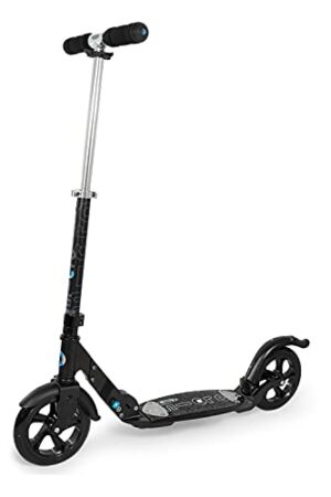 MICRO Scooter mit flexiblem Trittbrett und 200 mm Rollen Schwarz