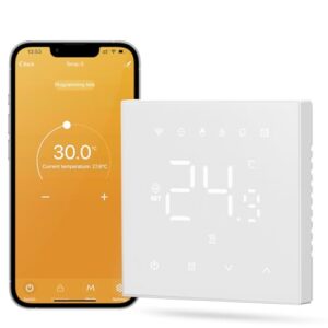MIUCDA Smart Thermostat Fussbodenheizung Wasser, Tuya WiFi Heizungsthermostat Smart Digital Raumthermostat Kompatibel mit Alexa, Google Home