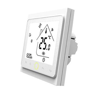 MOES Smart WLAN Raumthermostat für 5A Wasserführende Fußbodenheizungen Thermostat, WiFi Temperaturregler, 2,4GHz WiFi & Neutralleiter erforderlich,Kompatibel mit Smart Life/Tuya APP, Alexa und Google
