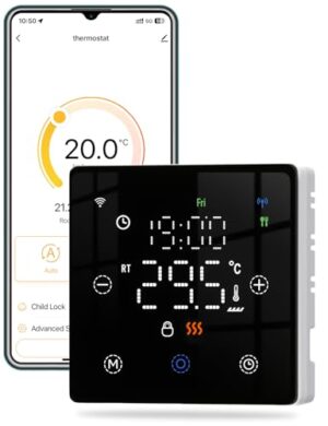 MOES Smart Thermostat für Kessel,Batteriebetrieben,WLAN Raumthermostat Programmierbares Kompatibel Alexa Echo/Google Home,Smart Life/Tuya App