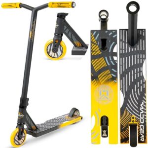 Madd Gear Whip Elite Pro Scooter. Freestyle Stunt Trick Komplett Scooter für Anfänger und Fortgeschrittene. Für Kinder ab 8 Jahren. Leichtes Aluminium Deck und einteiliger Lenker.
