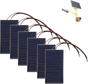 6 Stück 62 x 36 mm Mini Solarpanel, 3V 0,27W 90mA Mikro-Mini-Solar-Panel-Zellen Sonnenkollektor Mikro Solarmodule für Sonnenenergie Heimwerken DIY Wissenschaft Projekte Spielzeug Akku-Ladegerät