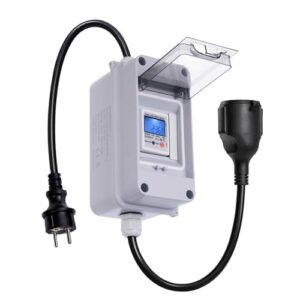 Mobiler intelligenter 230V Stromzähler mit Reset-Taste und IP65-wasserdichtem Gehäuse, H07RN-F Außenkabel, tragbar für Wohnmobile, Elektrofahrzeuge und Steckdosen