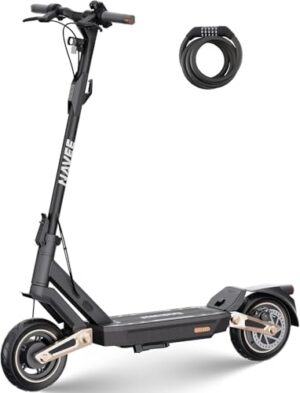 NAVEE ST3 Pro D E-Scooter TÜV-geprüft: Klappbarer Elektroroller 75km | Vierfachaufhängung-Federungssystem | 3-Fach Bremssystem, App-Steuerung & LED | mit Kabelschloss, IPX5 (StVZO)