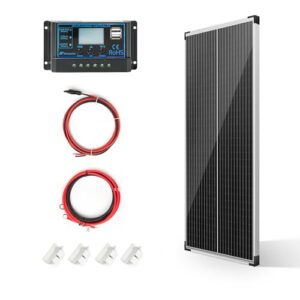 Nicesolar 100W Solarpanel Bifazial 12V Monokristallines Solarpanel-Kit 100 Watt Solarmodul mit 20 A Laderegler für netzunabhängige 12 Volt Energieladung für Wohnmobil, Boot, Wohnwagen, Haushalt