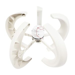 OUKANING 600W Windkraftanlage mit Laternen-Design, vertikale Windturbine für Zuhause, Niedrige Startwindgeschwindigkeit (2m/s), leise, inkl. IP67-Controller, für Haus, Boot, Garten