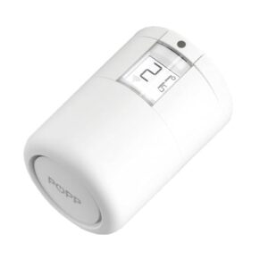 Popp Zigbee Heizungsthermostat | smartes Thermostat | programmierbar | App Steuerung | intelligente Heizungssteuerung | SmartThings & Alexa kompatibel - bis 30% Heizkosten sparen | inkl. Adapter