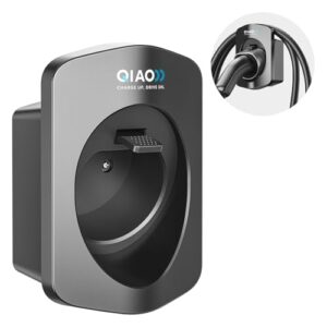 QIAO Typ 2 EV Ladegerät Halter, Wandhalterung EV Ladekabel Organizer für Elektroauto mit Typ 2 IEC 62196-2 Stecker, Wall Box Ladekabel Tidy Management für Indoor Outdoor Verwendung