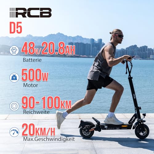 RCB D5 E-Scooter mit ABE, 100KM, 20.8Ah, 500W – Bild 2